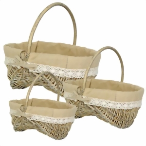 3er Set Nostalgische Weidenk�rbe W�schek�rbe - EINKAUFSKORB