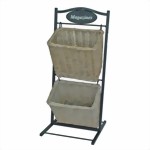 Edler Landhausstil Korb Metall Zeitungsst�nder ZEITSCHRIFTENST�NDER